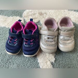 2 Pairs Stride Rite Toddler Size 5 Sneakers